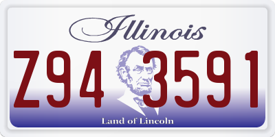 IL license plate Z943591