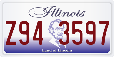 IL license plate Z943597