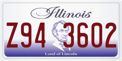 IL license plate Z943602