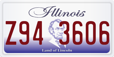 IL license plate Z943606