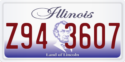 IL license plate Z943607