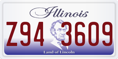 IL license plate Z943609