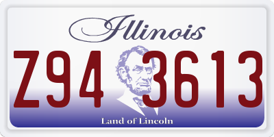 IL license plate Z943613
