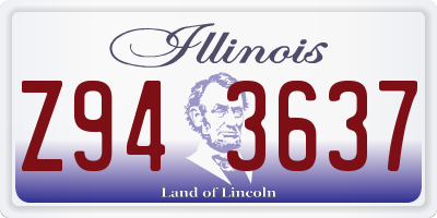IL license plate Z943637