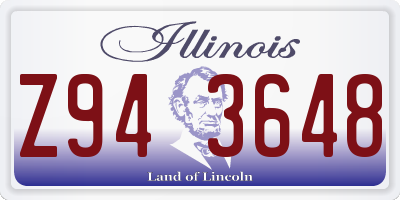 IL license plate Z943648