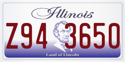 IL license plate Z943650