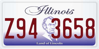 IL license plate Z943658