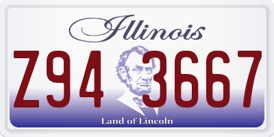 IL license plate Z943667