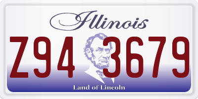 IL license plate Z943679