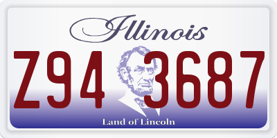 IL license plate Z943687