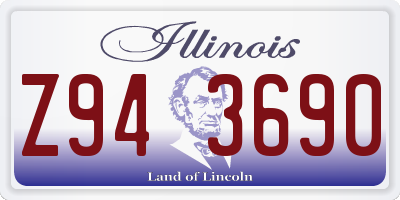 IL license plate Z943690