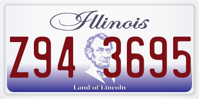 IL license plate Z943695