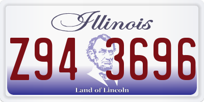 IL license plate Z943696