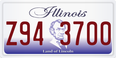 IL license plate Z943700
