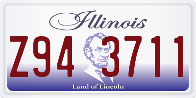 IL license plate Z943711