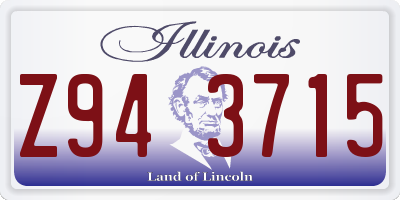 IL license plate Z943715