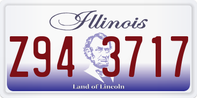 IL license plate Z943717
