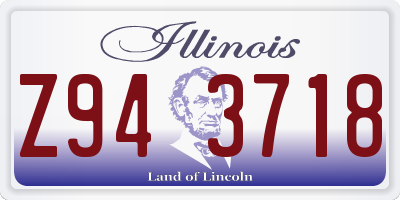 IL license plate Z943718