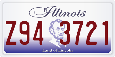 IL license plate Z943721