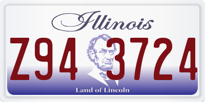 IL license plate Z943724