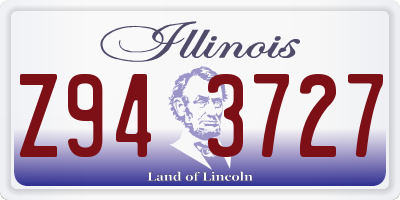 IL license plate Z943727