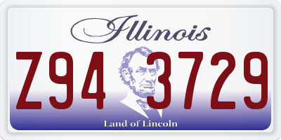 IL license plate Z943729