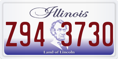 IL license plate Z943730