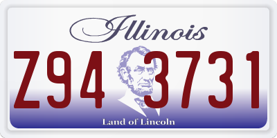 IL license plate Z943731