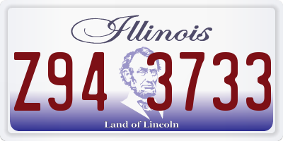 IL license plate Z943733