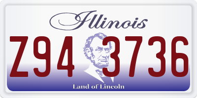 IL license plate Z943736