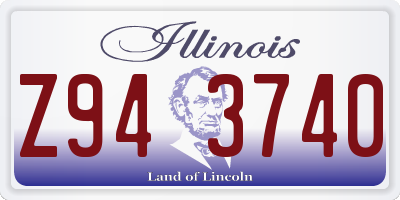 IL license plate Z943740