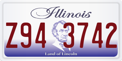 IL license plate Z943742