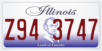IL license plate Z943747