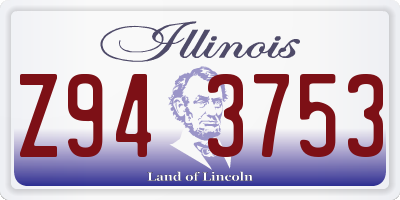 IL license plate Z943753