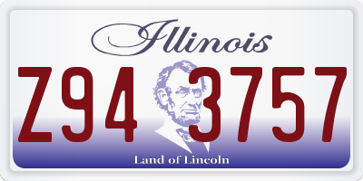 IL license plate Z943757