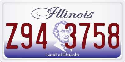 IL license plate Z943758