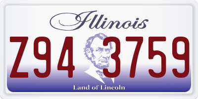 IL license plate Z943759