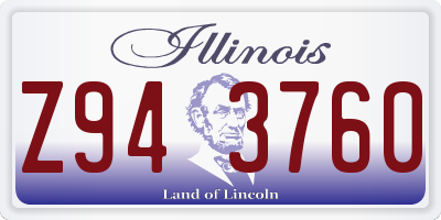 IL license plate Z943760