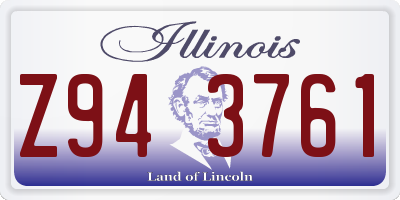 IL license plate Z943761