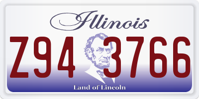 IL license plate Z943766