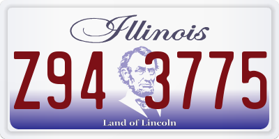 IL license plate Z943775