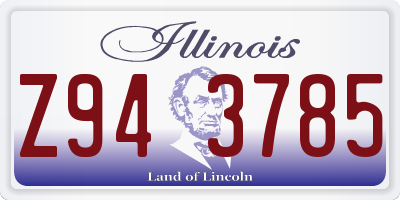 IL license plate Z943785