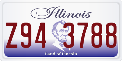 IL license plate Z943788