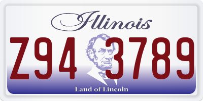 IL license plate Z943789