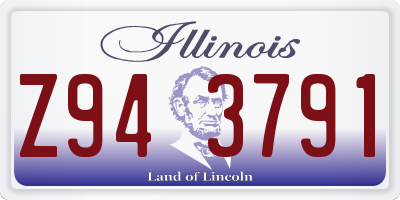 IL license plate Z943791