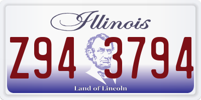 IL license plate Z943794