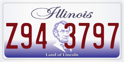 IL license plate Z943797