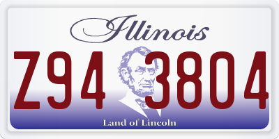 IL license plate Z943804