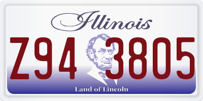 IL license plate Z943805