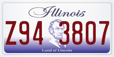IL license plate Z943807